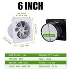 Wall-mounted 6  Duct Fan Exhaust Ventilation Extractor Blower For Bathroom