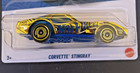 Hot Wheels 58th Anniversary Pearl   Chrome Corvette Stingray Chase  blue   Gold 