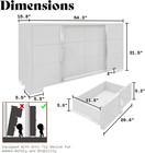 6 Drawer Dresser  Modern Storage Chest  High Gloss Finish  White   54  Wide Dres