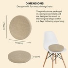 Elfjoy Round Chair Cushions For Dining Chairs Set Of 2 13x13x2 Inch  Beige