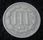 1870 Three Cent Nickel   Clear Date   Nice Eye Appeal   5478