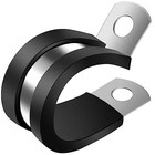 Cable Clamp  10 Pack Rubber Wiring Clamp  Stainless Steel Pipe Clips 1-3 4 Inch