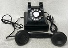 Vintage 1950s Western Electric 302 Black Rotary Dial Desk Table Top Telephone