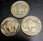 1935 P-d-s Vf Buffalo Nickels Set Of 3 Coins Free Shipping