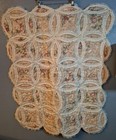 Vintage Handmade Baby Crib Nursery Quilt 44   36 -pink   White-floral W lace