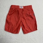 Birdwell Beach Britches Shorts Mens 32 Orange Nylon Board Trunks Made Usa Surf