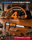 Hardell 6  Digital Caliper  Rechargeable Plastic Caliper With Orange Screen