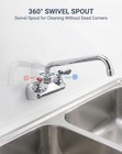 Commercial Wall Mount Faucet 4  With 10  Swivel Spout For Restaurant