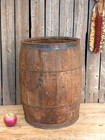 Antique Rustic Wooden Nail Keg Barrel - Early New England Primitive Farmhouse