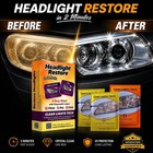 Headlight Restoration Kit - 3-wipe Cleaner  Removes Yellowing   Oxidation  Uv