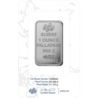 1 Oz Palladium Bar - Pamp Suisse - Fortuna - 999 5 Fine In Sealed Assay