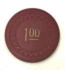 Riviera Beach Florida Club Casino  1 00 Illegal Gambling Chip Clay