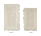 Better Trends 2 Piece Lilly Crochet Rug Set 100  Cotton 21 x34  24 x40  Ivory