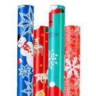 Christmas Wrapping Paper  4 Rolls  93 Sq  Ft  Ttl  Funny Snowmen  Snowflake  M