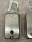 3 Vintage Continental Stainless Steel Wall Mount Commercial Soap Dispensers