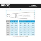 Seac Talent  Semi-long Fins For Spearfishing  Free Diving Camo Blue  Us 8-8 5