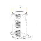 20 In  Dia X 43 In  Clear Plastic Dust Collection Bag  5-pack 