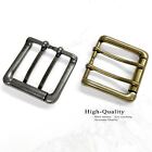Antiqued Finish Double Prong Replacement Roller Belt Buckle  Fits 1-1 2  Wide