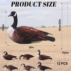 Croblissful 12 Pack Goose Silhouette Decoys With Metal Stakes Goose Motion De   