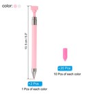 2pcs Fine Point Diamond Art Pen Diamond Art Accessory With 20pcs Wax Pink White