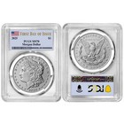 Presale - 2025  1 Morgan And Peace Silver Dollar 2pc Set Pcgs Ms70 Fdoi Flag    