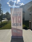 Indianapolis Motor Speedway Indy 500 Retractable Portable Banner Stand W  Case