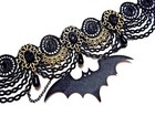 Black Bat Lace Choker Steampunk Vampire Halloween Costume Gothic Necklace Emo A5