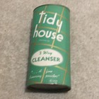 Vntage 1939 Tidy House Cleanser  Des Moines Ia  Paper Graphic Adv 14 Oz Full Can