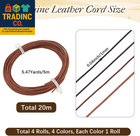 4 Colors 21 87 Yards 1mm Cowhide Leather String Lace Cord For Jewelry Making Rou