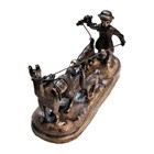 Rural Folk Art South American Llama Trabajador Sculpture 43g Solid Silver