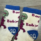 Vintage 1990s Barney   Friends Baby Bop Blue White Gripper Socks     Kids