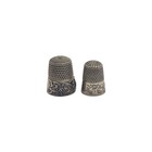 Set Of 2 Antique Simon Bros Sterling Silver Thimbles  25014