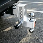 Heavy Duty Adjustable Trailer Hitch 2    2-5 16  Balls  Fits 2  Receiver 6  Drop