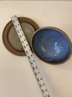 Artisan Ceramic Stoneware Butter Bell Handmade By Glass 1985 Blue Glaze