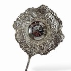 Antique Stieff Rose Sterling Silver Tea Strainer Wavy Over-the-cup Repousse 92g