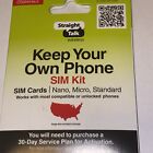 Straight Talk Cdma Sim Card Activation Kit Sale New Phone Nano New Verizon