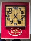 Vintage Dr  Pepper Light Up Motion Electric Clock Advertising Read Description