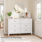 Wooden Dresser With 6 Drawers Modern Chest With Deep Storage For Bedroom Large