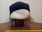 Vintage Bula 80s 90s Trapper Hat Fleece Winter Cap Blue White Usa Made