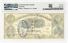 1861  10 The Bank Of The State Of South Carolina Note - Civil War Era Pmg 58 Epq