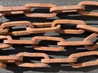 By The Yard Rusty Forged Steel Chain  Large Old Vtg Antique Style Rustic Metal