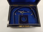 Antique Victorian Wooden Vanity Jewellery Box With Key