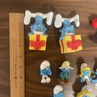 Smurf Lot Of 18  Vintage Includes 2 Schleich  Cake Tops