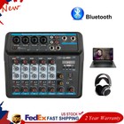 6 Channel Live Studio Audio Mixer Usb Bluetooth Dj Sound Mixing Console Amplifie
