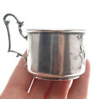 800 Silver Antique Germany Repousse Flower Oxidized Small Cup