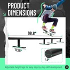 Adjustable Height 99  Round Grind Rail Skate Rail Skateboard Ramp For Scooters