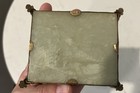 Vintage Or Antique Asian Bronze Mounted Stone Trinket Box