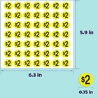 Garage Sale Stickers yard Price Stickers  3 4 Inch  Fluorescent Yellow 