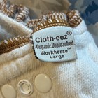 Cloth-eez Workhorse Organic Cotton Fitted Cloth Diapers Large Snap White Lot 2