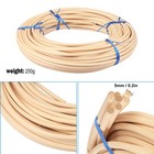   8 Spline 66 Ft Reed Spline Natural Cane Webbing Roll And Round Reed Coil Fo   
